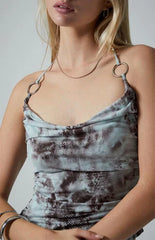 Third Charm Nicole Mesh Ring Tank Top