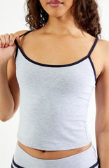 Your Favorite Tia Tipped Square Neck Cami Top