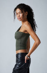 Third Charm Alisha Sparkle Asymmetrical Tank Top