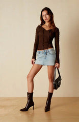 Your Favorite Willa Ruched Long Sleeve Top
