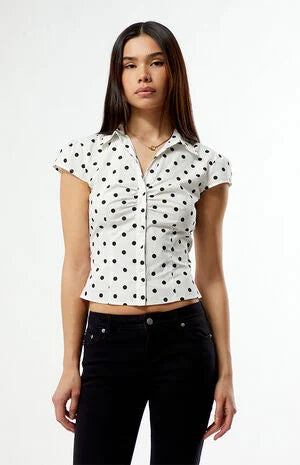 Beverly and Beck Audrey Button Up Collar Top