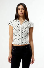 Beverly and Beck Audrey Button Up Collar Top