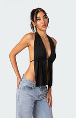 Edikted Split Front Top Halter Top