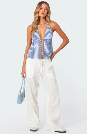 Edikted Madelyn Tie Front Top