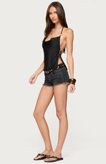 Edikted Bella Cowl Neck Halter Top