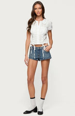 Edikted Valera Cotton Tailored Button Up Shirt