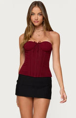 Edikted Guinivere Smocked Strapless Corset