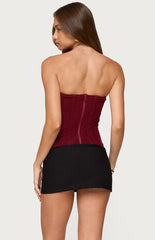 Edikted Guinivere Smocked Strapless Corset