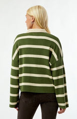 Rhythm Striped Rugby Polo Knit Sweater