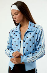 adidas Blue Satin Firebird Track Jacket