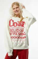 Coca Cola by Pacsun Fake Out Crew Neck Sweatshirt