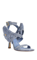 AZALEA WANG Women's Kershaw Denim Pocket Stiletto Sandals