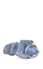 AZALEA WANG Women's Kershaw Denim Pocket Stiletto Sandals