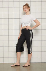 PAC 1980 PAC WHISPER Active Monico Stripe Capri Leggings