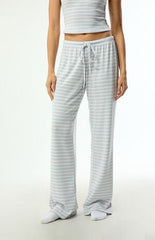 Your Favorite Blue & White Lounge Striped Baggy Pants