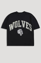 DARC SPORT ATHLETICS Active Wolves Raw Cut Boxy Oversized T-Shirt