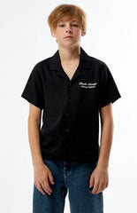 Pacsun Kids Pacific Lounge Embroidered Camp Shirt
