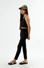 PAC 1980 Kids PAC WHISPER Active Black Pocket Leggings