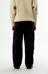 Pacsun Kids Porter Baggy Pants Stretch E-Waist Cargo Black