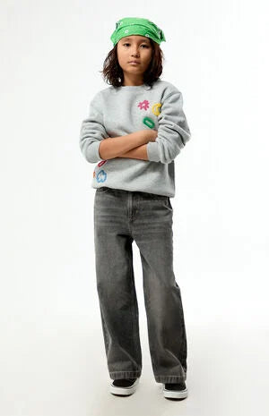 Pacsun Kids Baggy Jeans Gray Wash