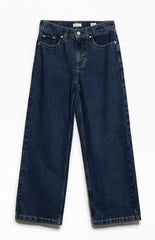 Pacsun Kids Baggy Jeans Contrast Stitch Dark Blue
