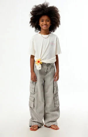 Pacsun Kids Baggy Jeans Cargo Gray