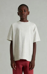 Fear of God ESSENTIALS Kids Heather Oatmeal Classic Short Sleeve T-Shirt