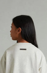 Fear of God ESSENTIALS Kids Heather Oatmeal Classic Short Sleeve T-Shirt