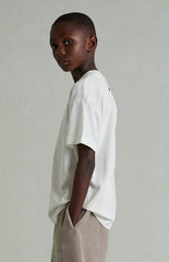 Fear of God ESSENTIALS Kids Ivory Classic Embroidered Short Sleeve T-Shirt