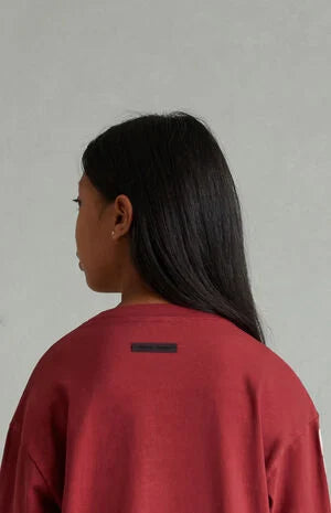Fear of God ESSENTIALS Kids Crimson Long Sleeve T-Shirt
