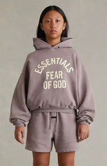 Fear of God ESSENTIALS Kids Faded Mauve Signature Classic Sweat Shorts