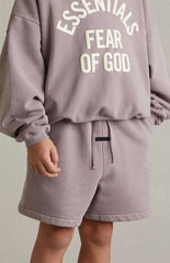 Fear of God ESSENTIALS Kids Faded Mauve Signature Classic Sweat Shorts