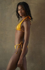 Pacsun Gold Sable Ring Halter Bikini Top