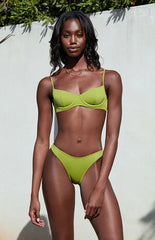 Pacsun Olive Madison Balconette Underwire Bralette Bikini Top