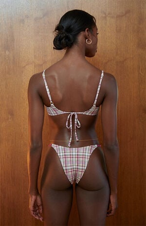 Pacsun Plaid Shiloh Underwire Bralette Bikini Top