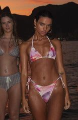 Pacsun Floral Summer Triangle Bikini Top