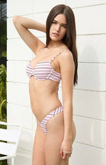 Pacsun Striped Tracy Underwire Bralette Bikini Top