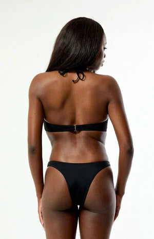Pacsun Black Candace Knotted Bandeau Bikini Top