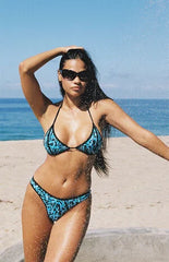 Pacsun Animal Print Kelly Triangle Bikini Top