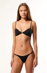Pacsun Black Adrianna Shine Bralette Bikini Top
