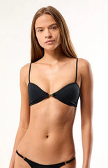 Pacsun Black Adrianna Shine Bralette Bikini Top