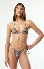 Pacsun Multicolor Delia Double Tunnel Triangle Bikini Top
