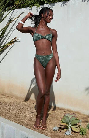 Pacsun Polka Dot Kalilah Bandeau Bikini Top