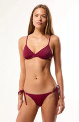 Pacsun Plum Animal Print Brandy Underwire Bralette Bikini Top