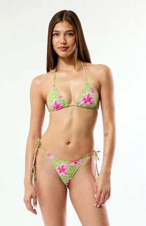 Pacsun Floral Summer Side Tie Bikini Bottom