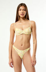 Pacsun Yellow Floral Rae High Cut Bikini Bottom