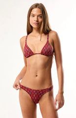 Pacsun Red Floral Rae High Cut Bikini Bottom