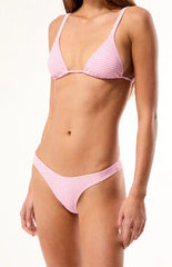 Pacsun Pink Gingham Rae High Cut Bikini Bottom