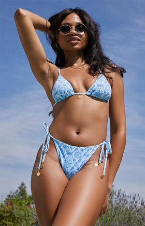 Pacsun Blue Sun Ariel Charm Tie Side Bikini Bottom