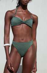 Pacsun Polka Dot Kaelan High Waisted Cheeky Bikini Bottom